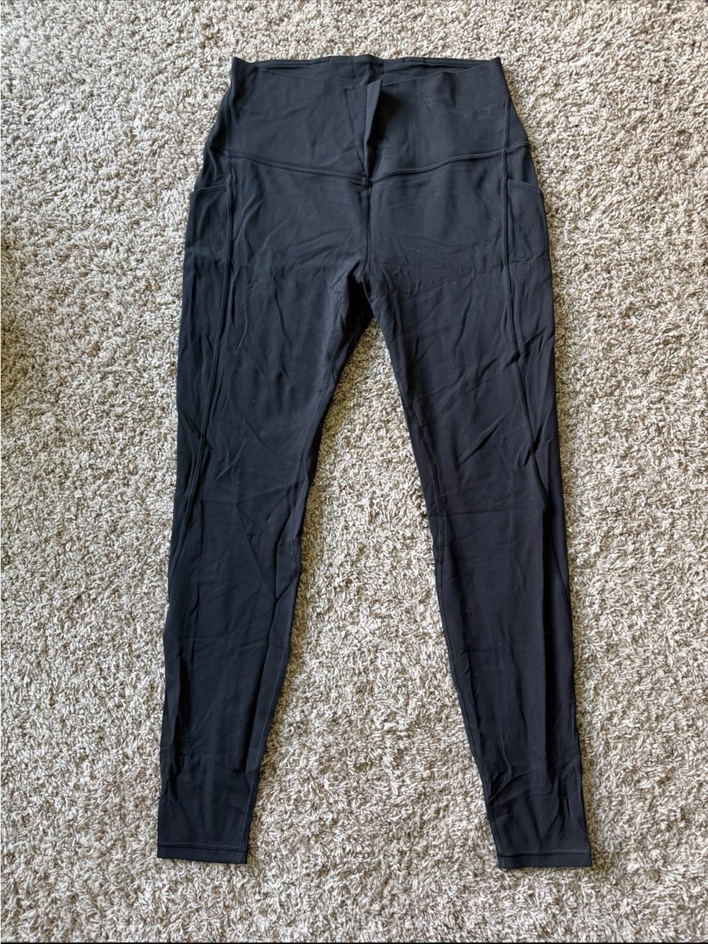 lululemon athletica Black High-Waist Leggings with Side Pockets